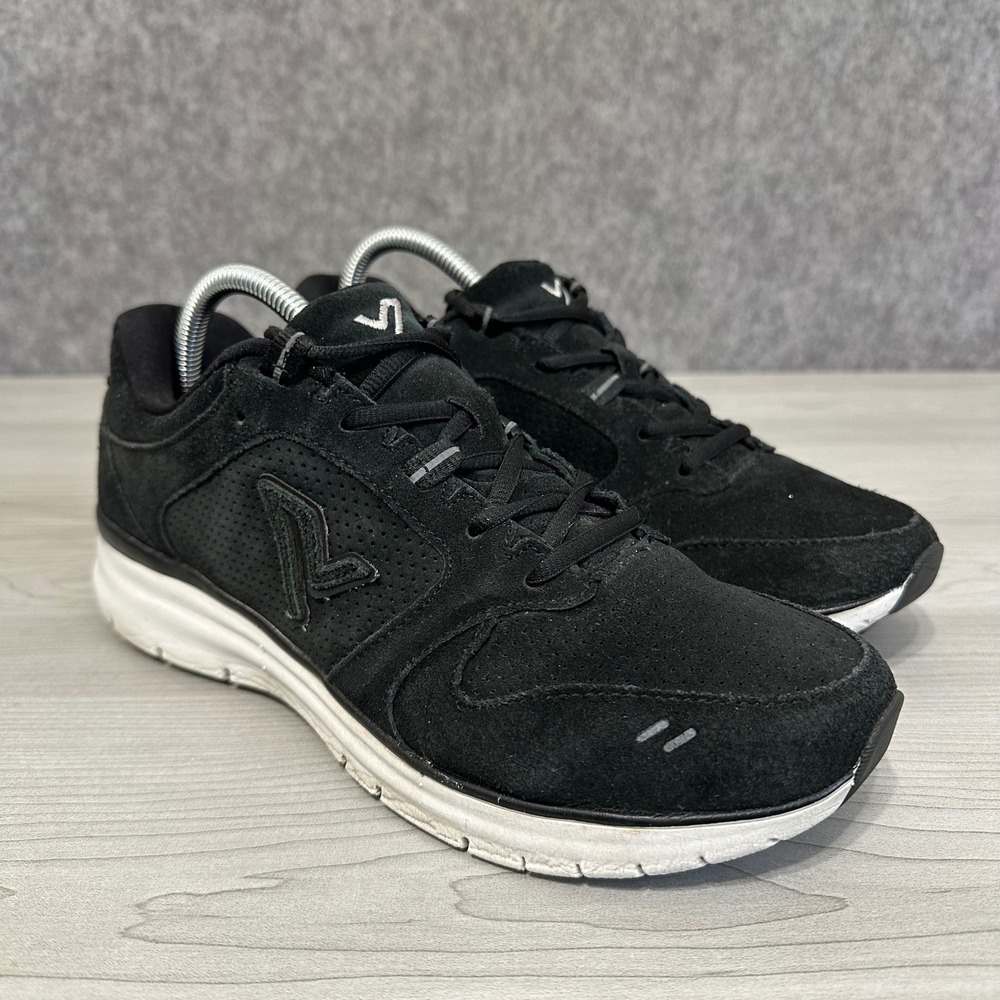 Vionic Revive Sneakers Mens 9 Blk Suede Walking Shoes FMT Technology Sporty